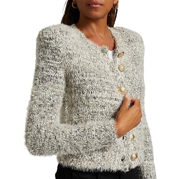 NEW NWT L'AGENCE Una Tweed Knit Cardigan Size XS - Picture 9 of 12